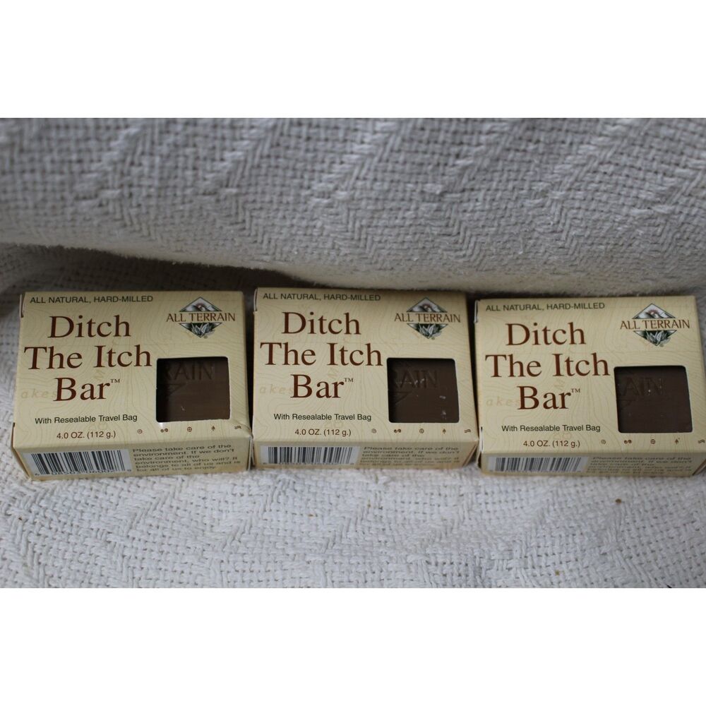 All Terrain Ditch The Itch Bar 4.0 oz With Travel Bag Package Of 3(New)